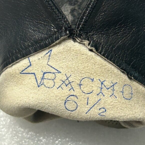 Vintage Bacmo Elegant Black Kid Leather Women's Gloves size 6 1/2 - Picture 4 of 5